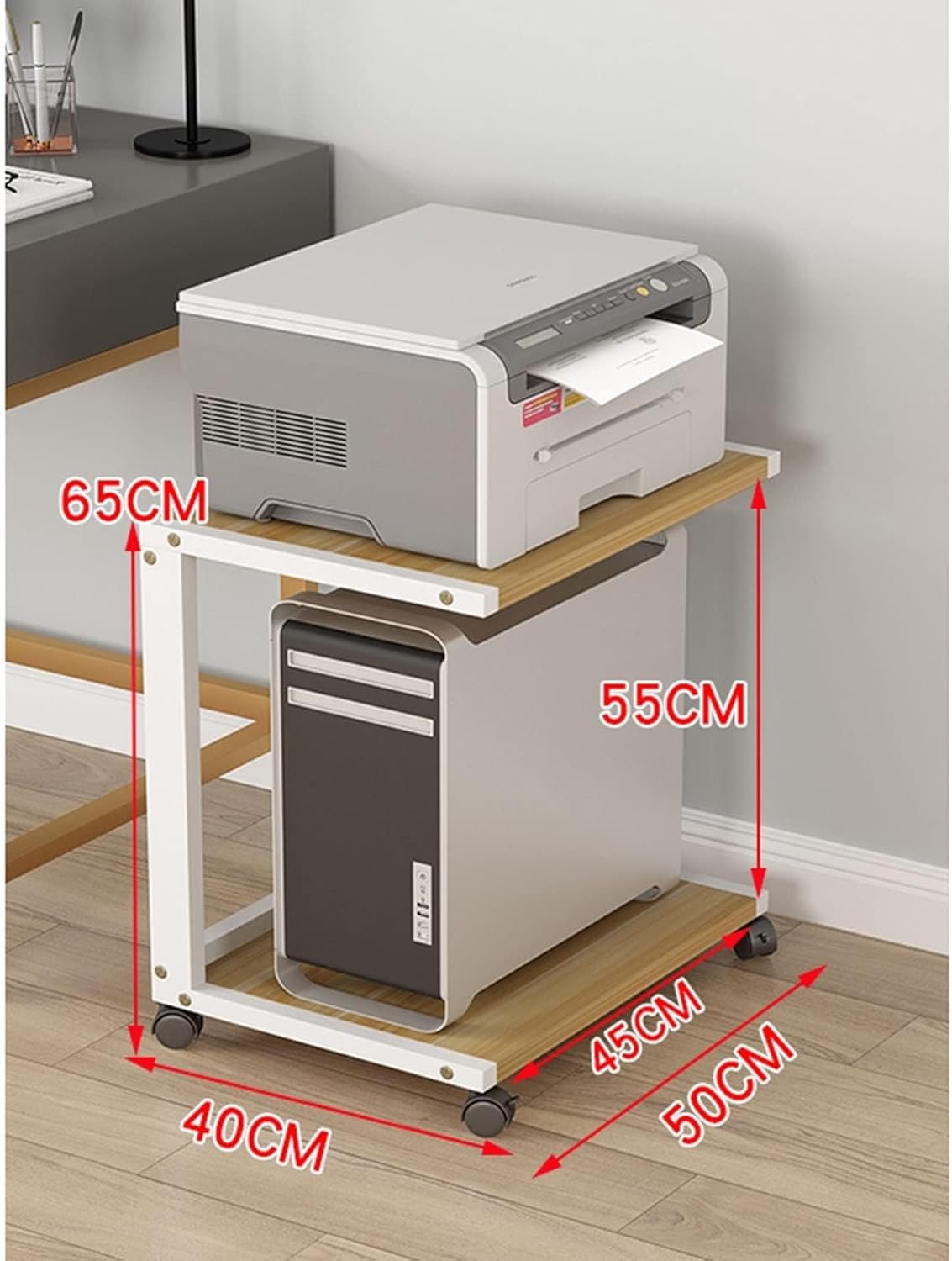 YLQFGUVWK 2-Tier Media Storage Cabinet Open Audio Stand Floor Standing Multifunctional Rack Cabinet for Home/Office/Audio Video/DJ/Theatre (Color : Style-2