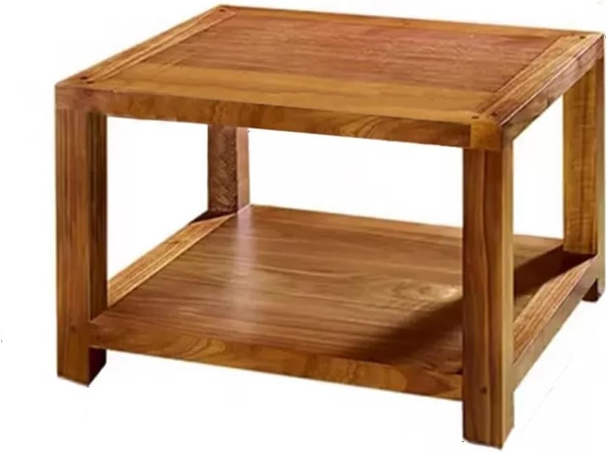 NILZA Solid Wood Audio Rack Oak Media Stand Audio Storage Cabinet Stereo Component Rack Multilayer Av Stand CD/DVD Player Stand Corner Audio Stand for Small Space(2 Tier)