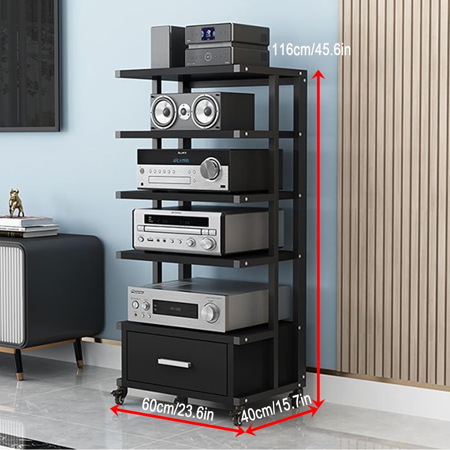 LYXWGRZD 5 Tier Media Stand