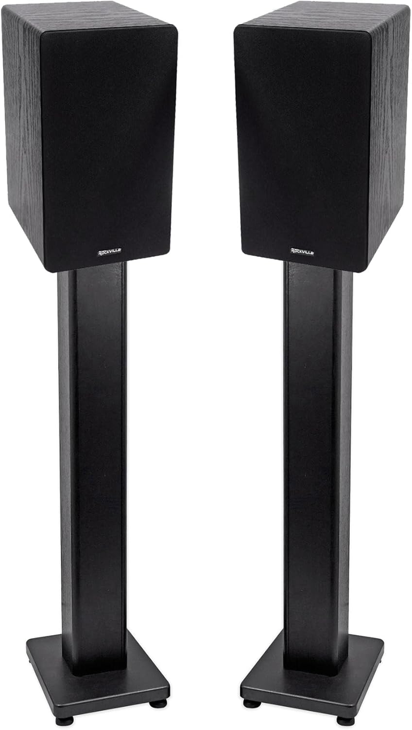 Rockville RockShelf 64B Bundle: (2) 6.5 in Black 400W Peak/100W RMS Per Pair