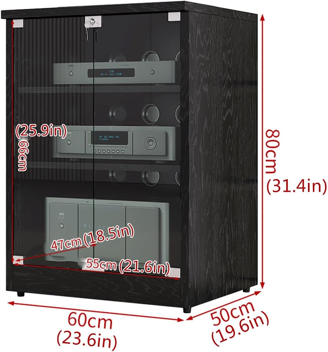 TUPAFJU Stereo Component Cabinet
