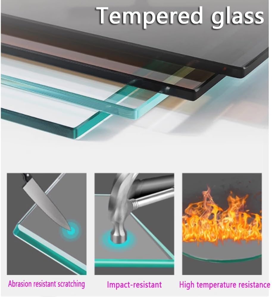 NILZA Clear AV Shelf DVD Players Shelf Tempered Glass AV Component Media Stand Audio Tower Stereo Storage Shelves 1/2/3-Tiers Audio Rack For Gaming Consoles