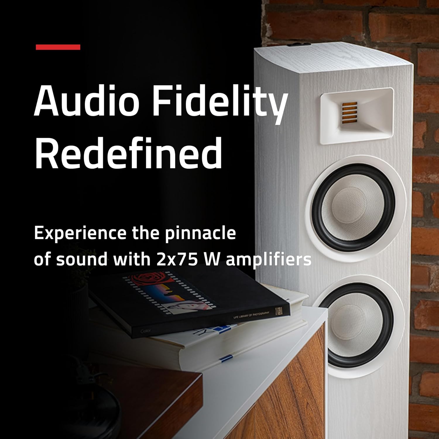 Fluance Ri91 Reference Stereo Powered Floorstanding Tower Speakers with High Performance AMT Tweeters