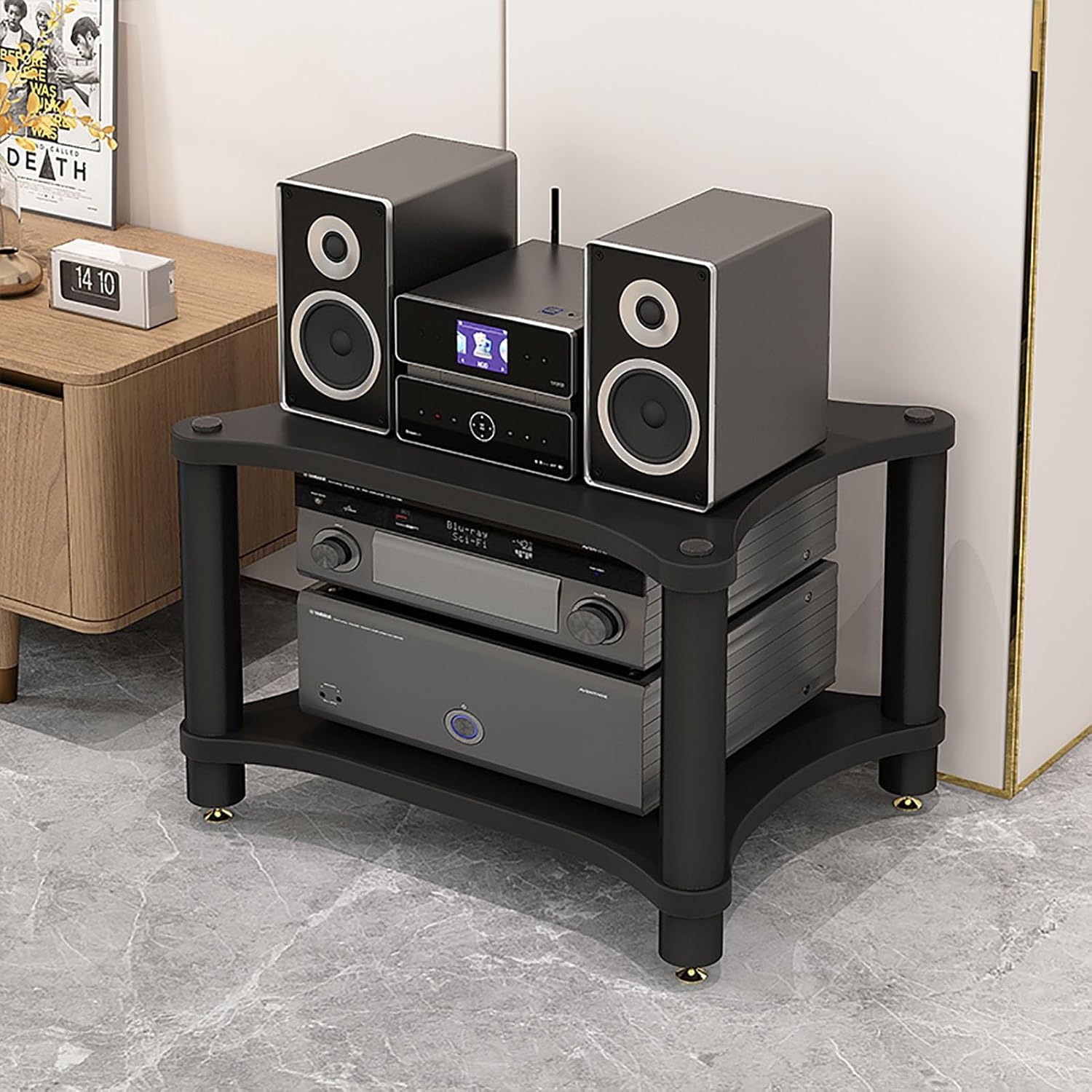 JIAHESHYP 2/3/4-Tier Media Racks and Component Cabinets