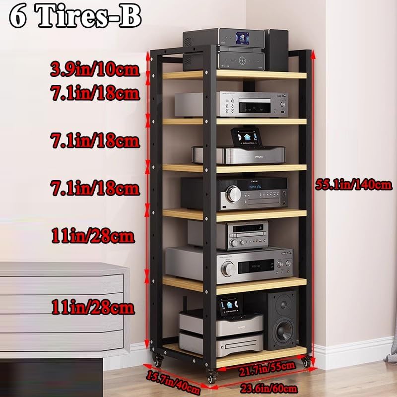 5/6/7-Tier AV Media Stand Audio Rack