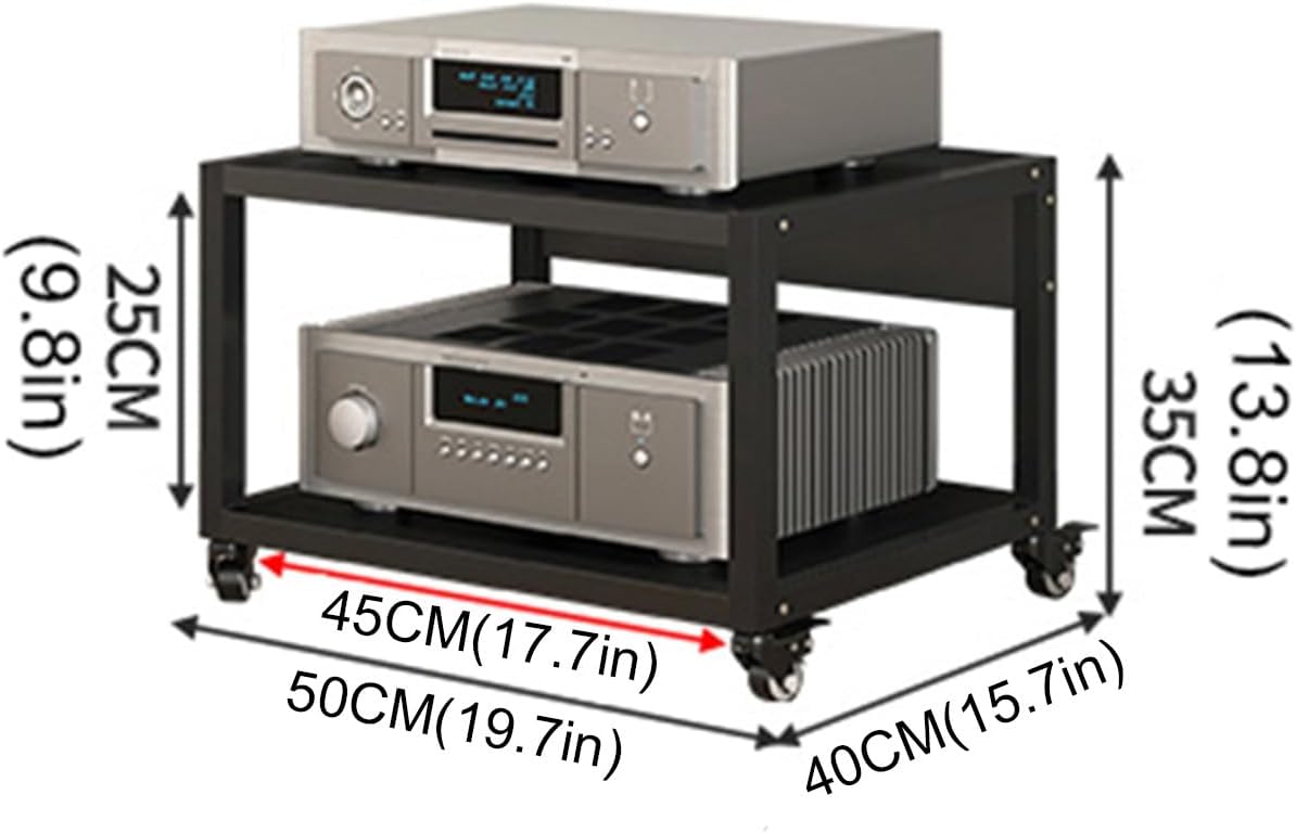 Movable AV Component Cabinet Media Stand for Home/Office/Theater
