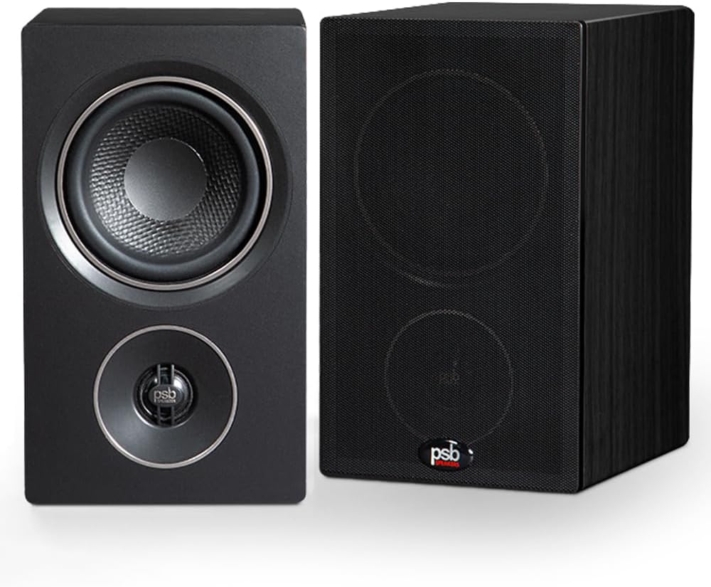 PSB Alpha P3 Compact Bookshelf Speaker - Black Ash (Pair)