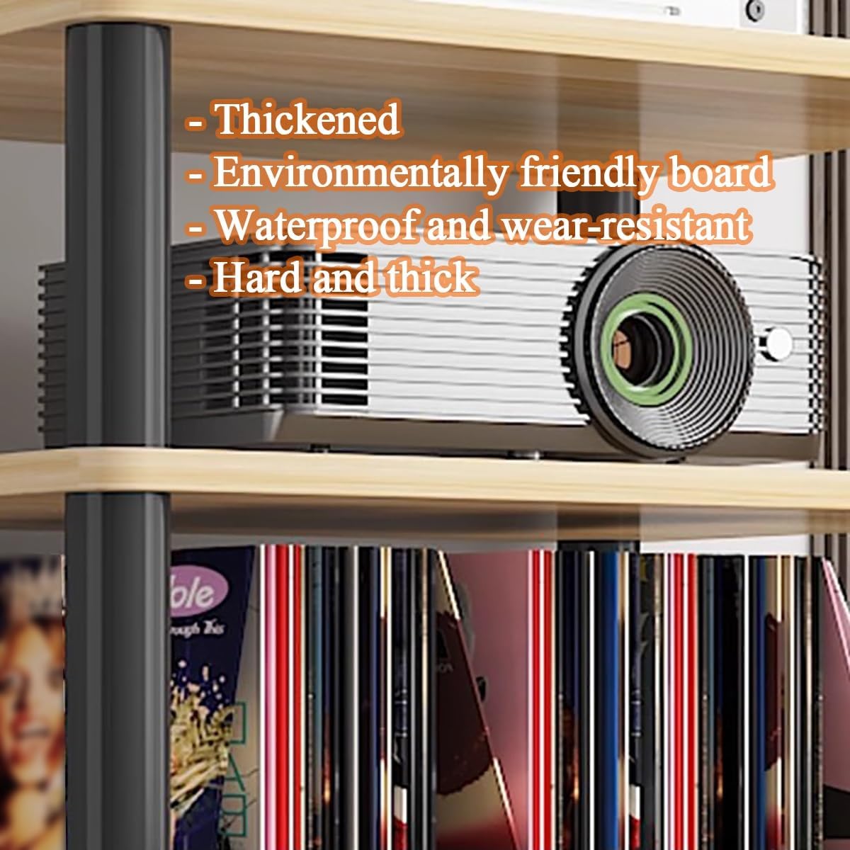 4 Tier Audio Video Equipment Rack Stereo Component Console Stand Media Cabinet