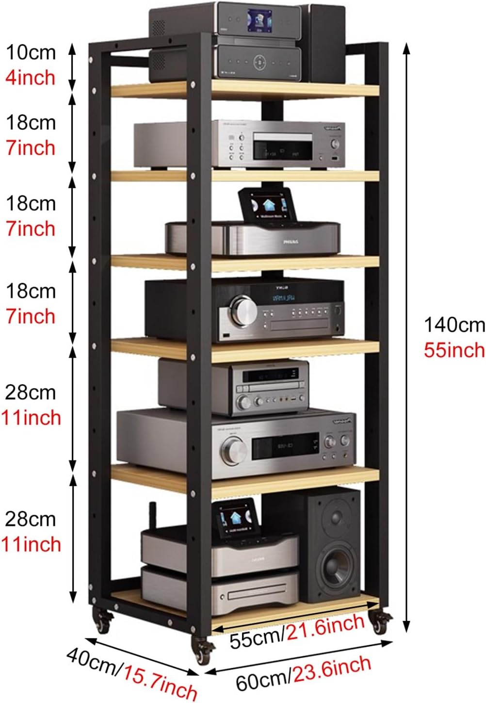 6-Tier HiFi Stand