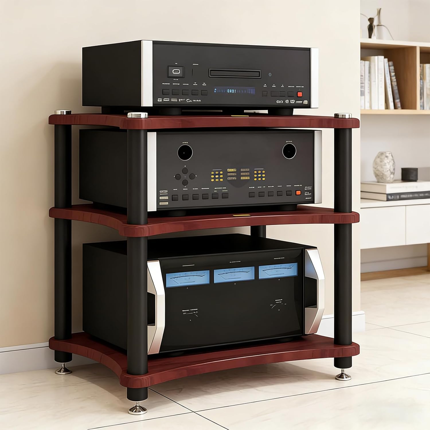RAJYQODIS Heavy Duty Audio Component Rack