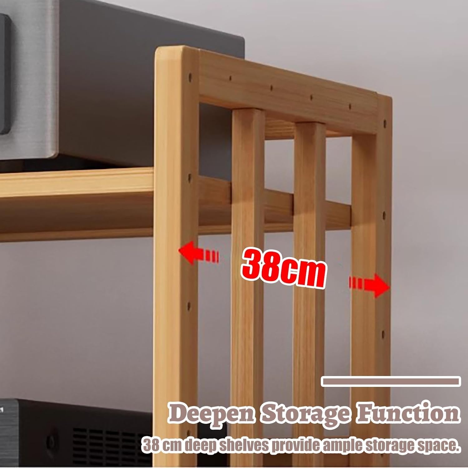 ZOCWJK Stand Movable Audio Equipment Cabinet w/Adjustable Shelf