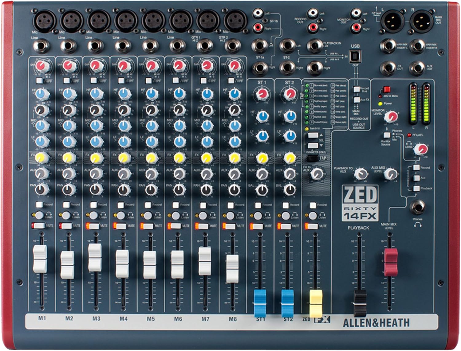 Allen & Heath ZED60-14FX - Touring Quality Audio Mixer with 6 Mic/Line
