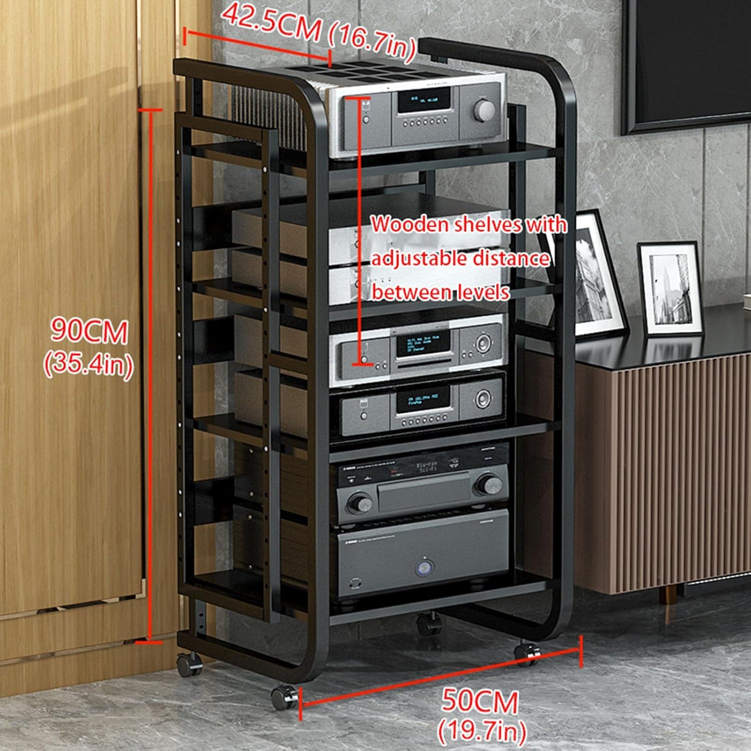 AErosx 4-Tier Audio-Video Media Stand