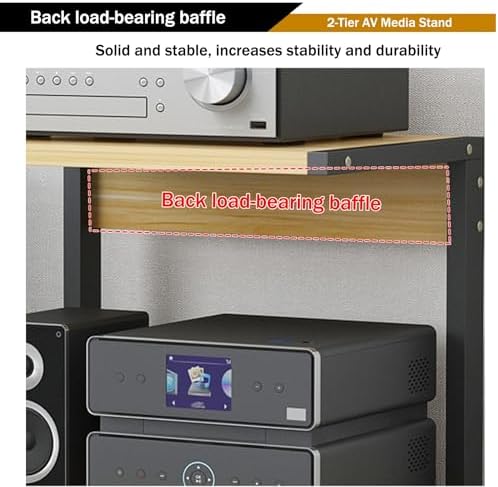 USZWBY Media Stereo Cabinet Standav Media Stand with Wheels
