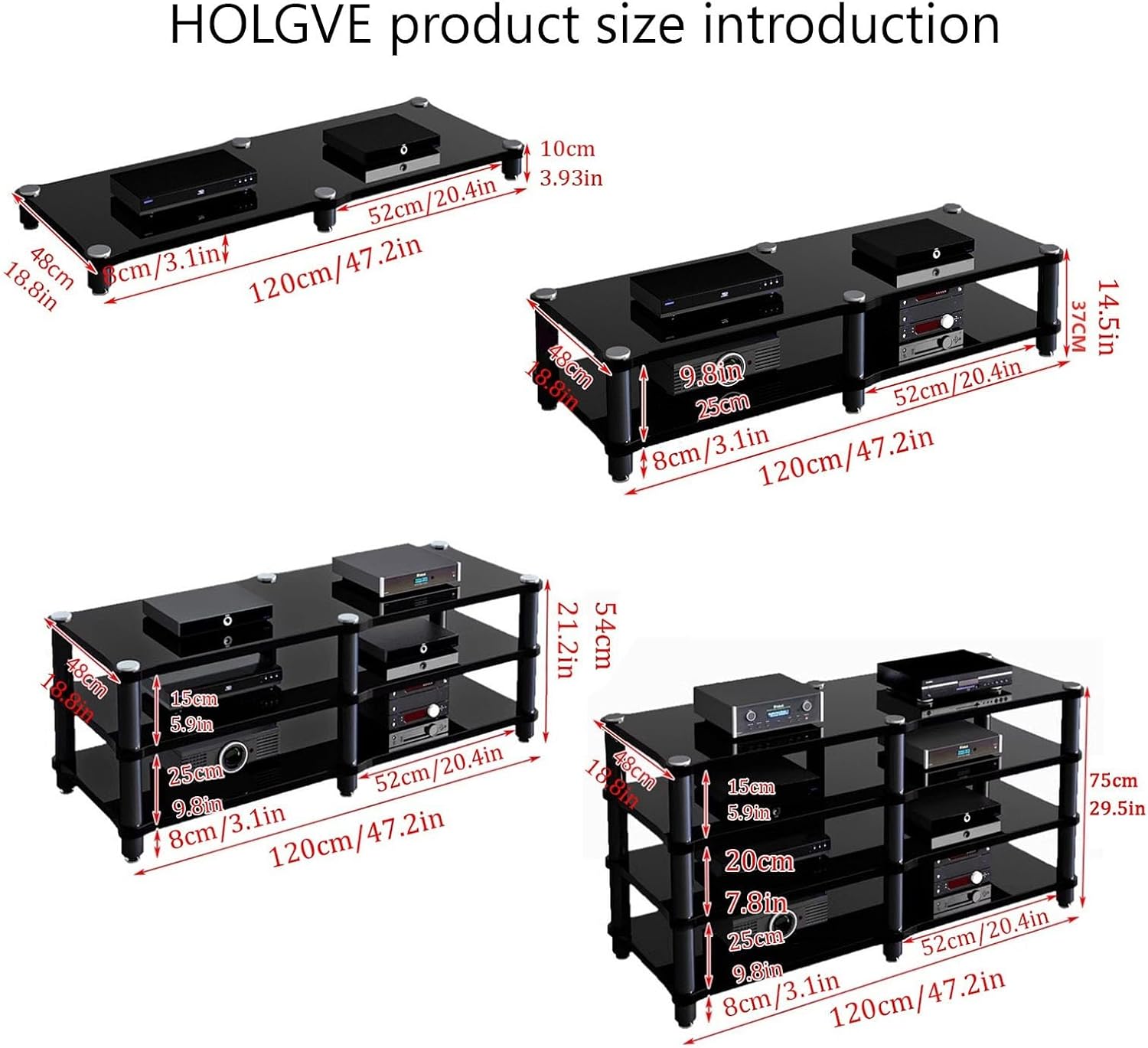 HOLGVE AV Media Stand