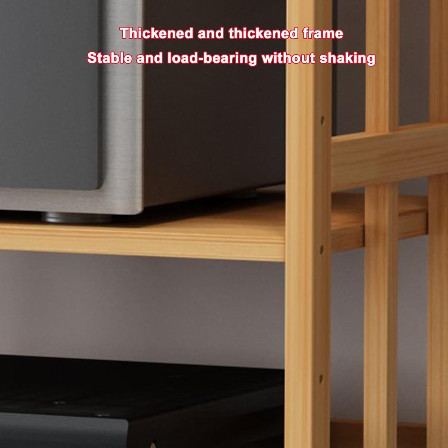 WROASLTOUX Movable Audio Stand Small Media Player Stand Adjustable Multi-Function Shelf Cabinet