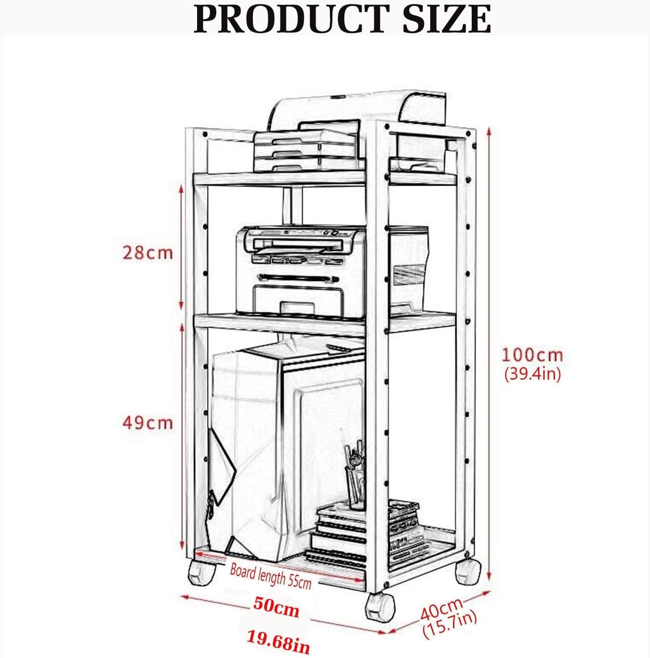 YLQFGUVWK 3 Tier Removable Media Storage Cabinet