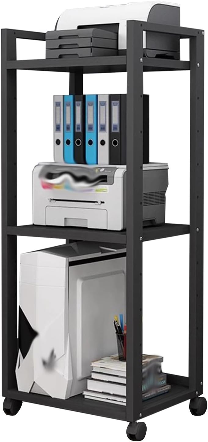 Tall Audio Rack Cabinet for Outdoor with Wheels