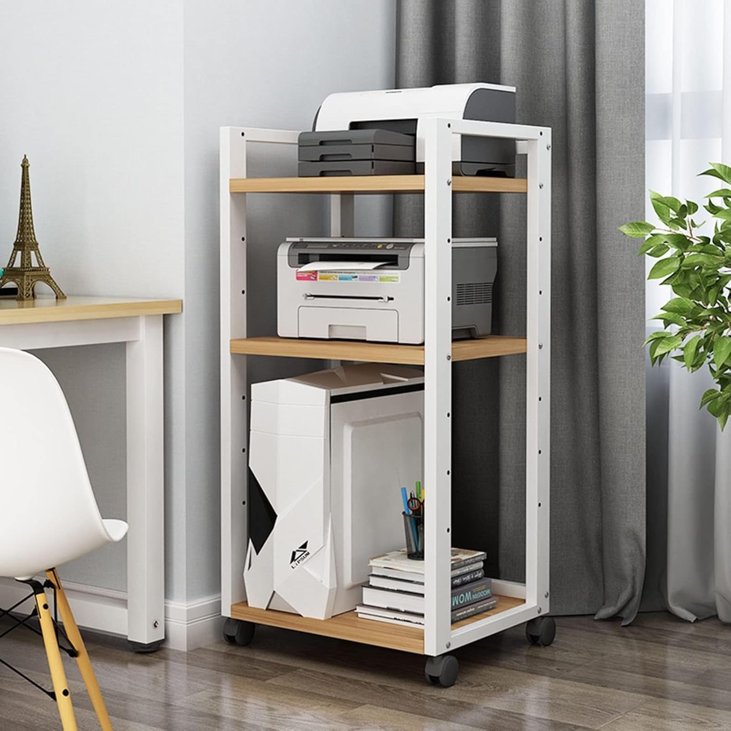 YLQFGUVWK AV Media Cabinet Stand Component Cabinet Adjustable Open Storage Rack Stereo Rack