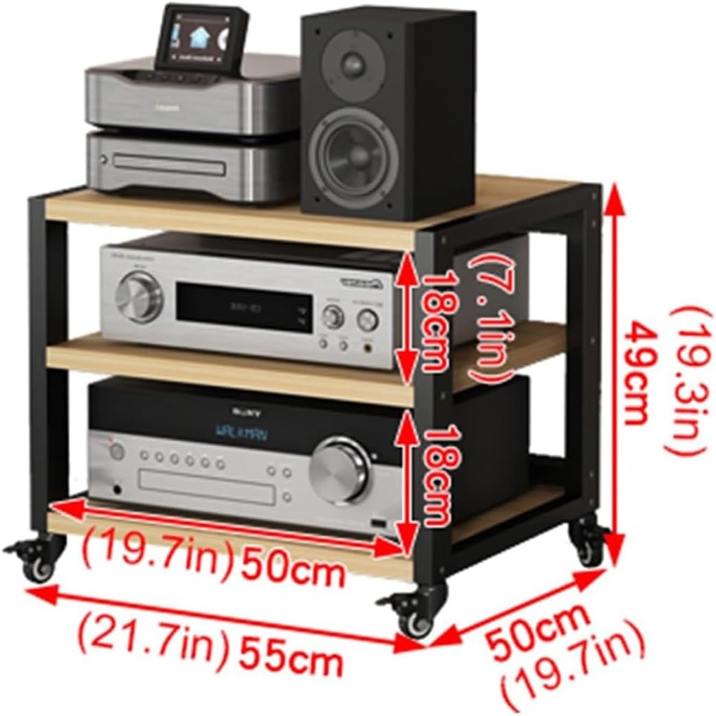 XingLi Media Stand Audio Video Rack Corner TV Entertainment Stereo Components Cabinet CD Player Stand Multi-Function Open Storage Shelf