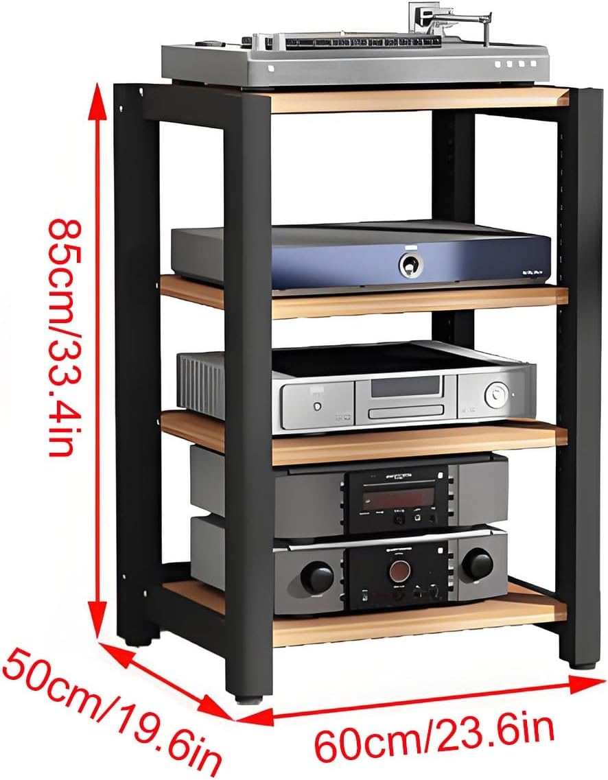 2/3/4/5 Tier Audio Cabinet Record Player Stand Audio Rack