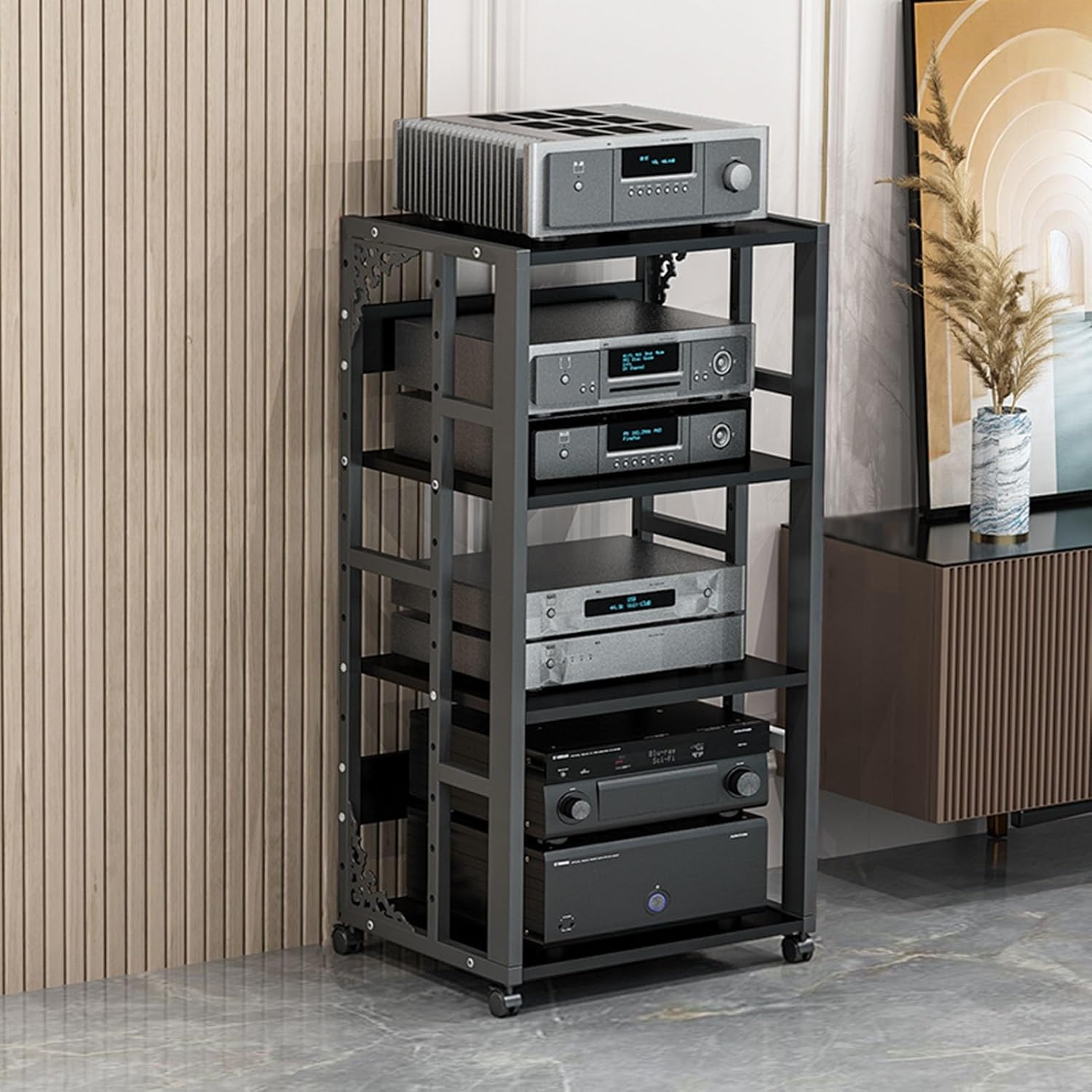 Movable AV Cart with Wheels