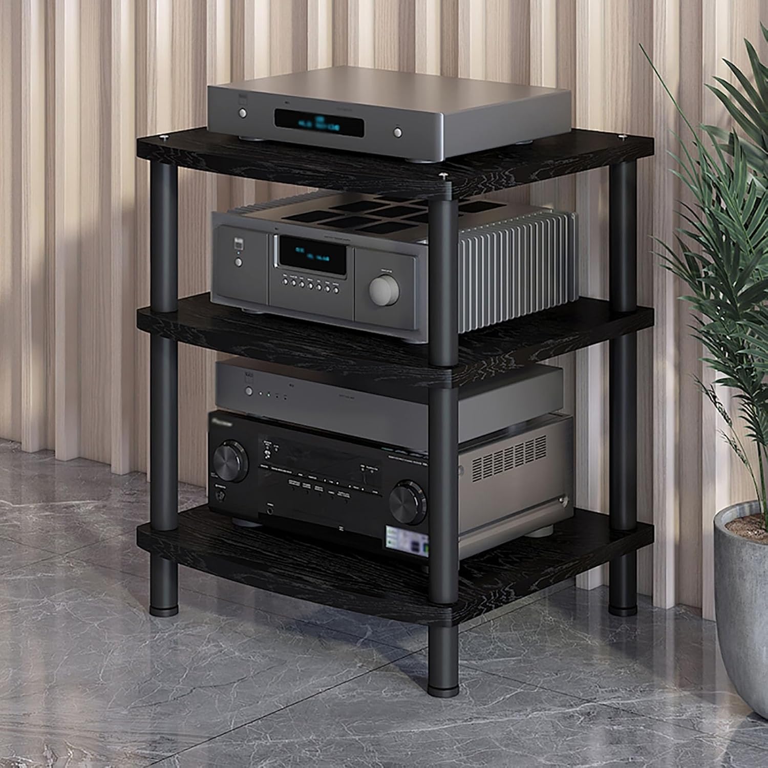 HOFSSI AV Media Cabinet Stand Component Cabinet for Store Cable Boxes
