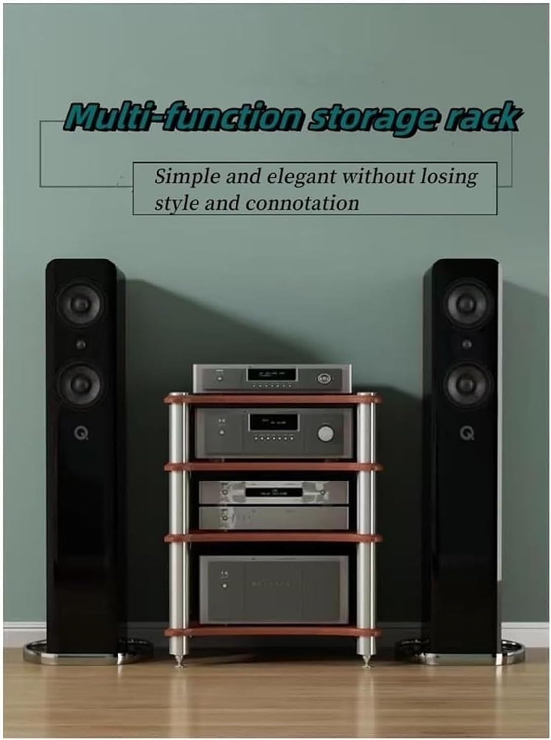 ycnbnwe 3/4 Tier av Audio Rack with Open Design