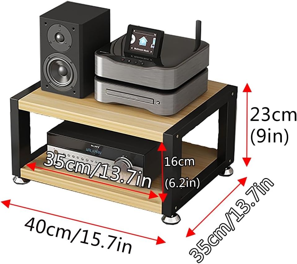 MDYHY Black Audio Rack Cabinet Stereo Rack & AV Media Stand for HiFi Systems Audio Video Shelving Space Saving Stereo Stand Stylish Media Storage Solutions