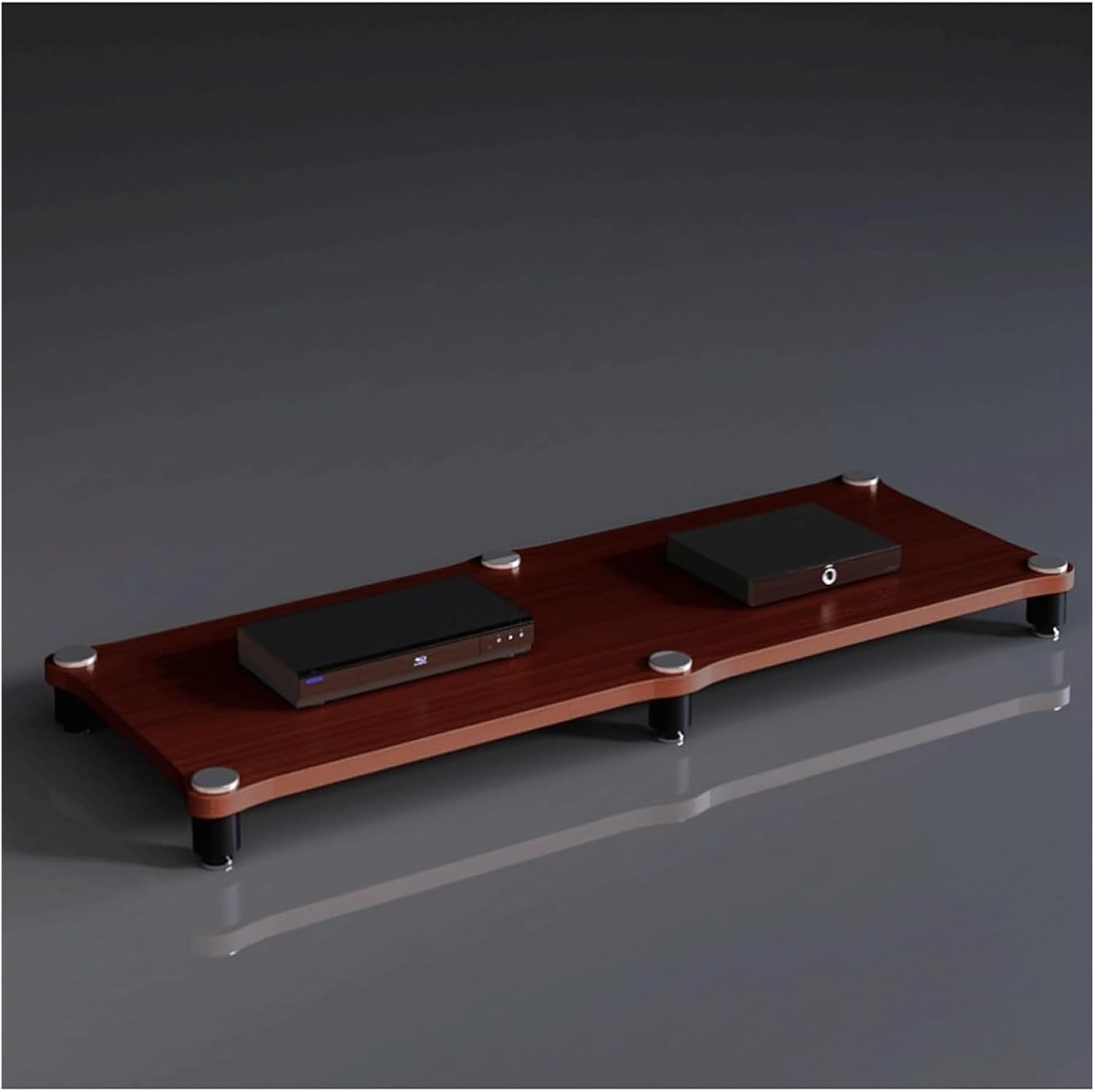 PZEOB Audio Rack Stand AV Media Stand Shock-Absorbing Media Storage Cabinet Home Theater Audio-Visual Rack Tower for Office Studio(Rojo