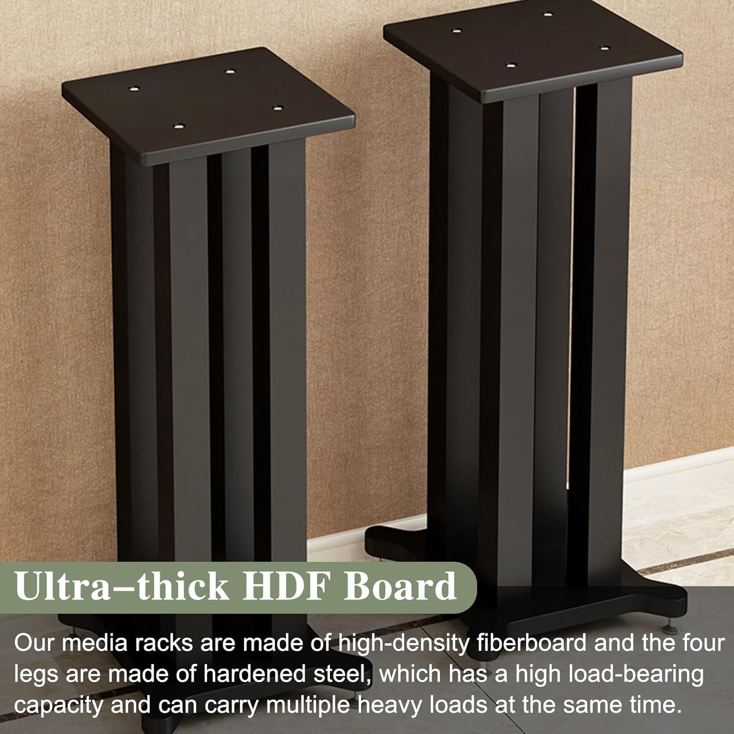 UrbanUp Audio Cabinet Rack 4 Post Stereo Cabinet Audio Rack Tower