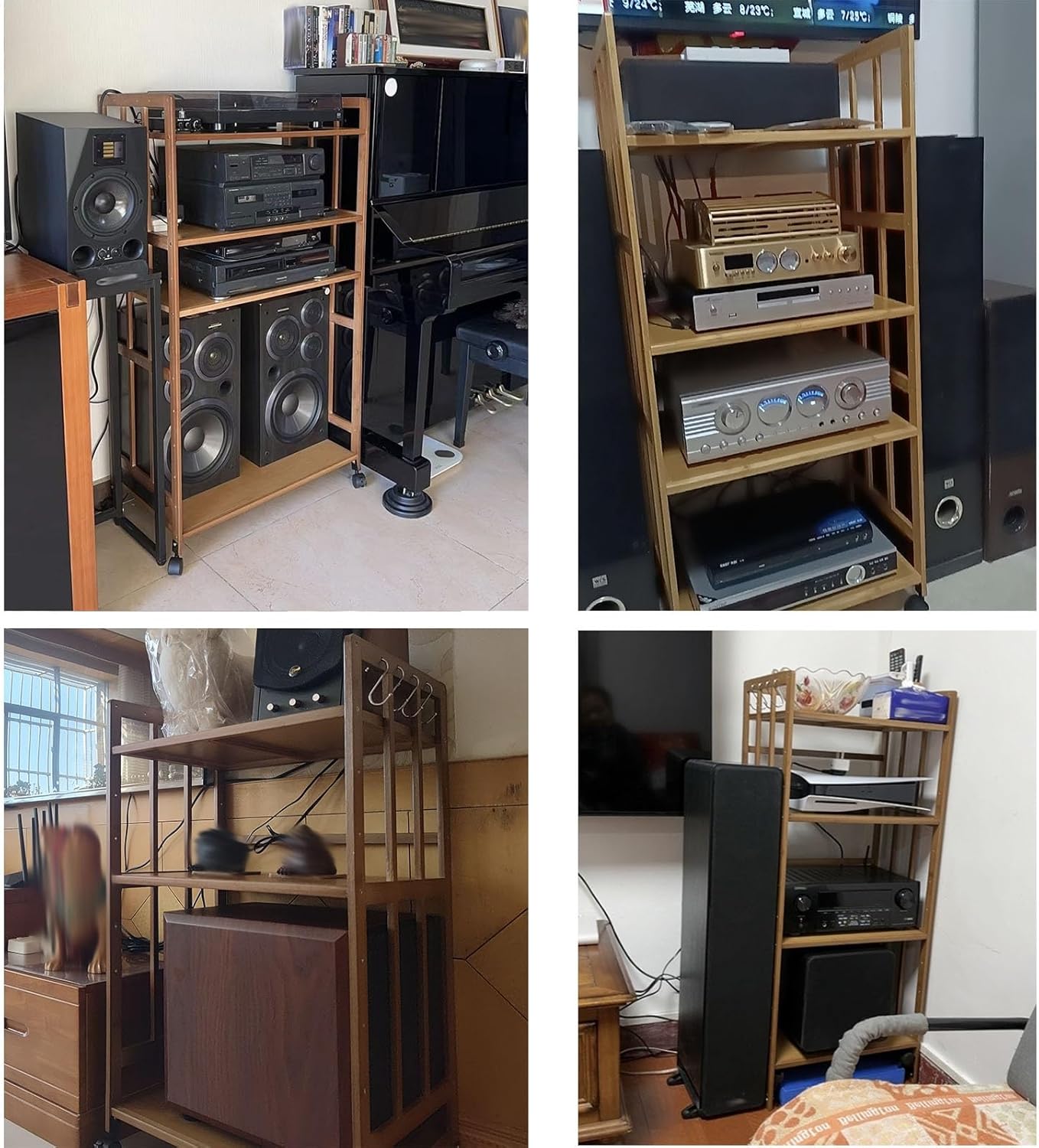 RENLXFI Audio Rack Stereo Cabinet