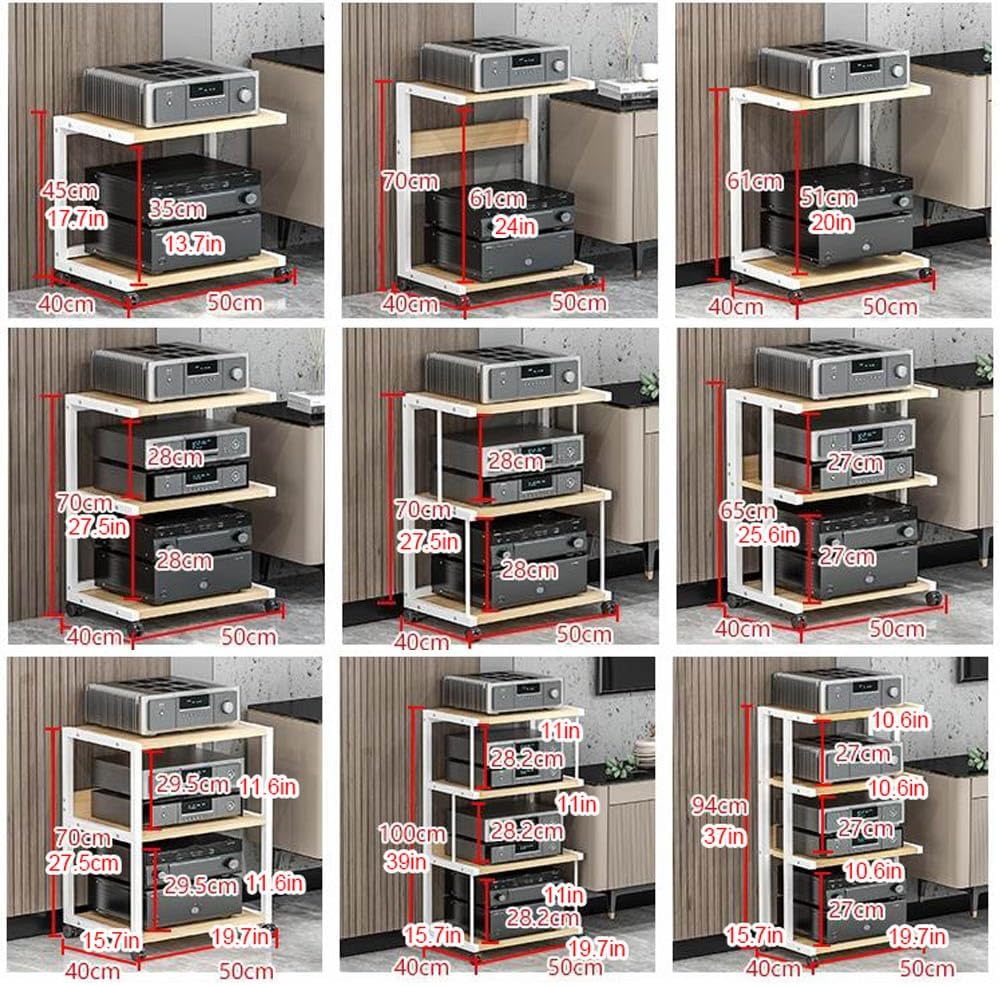 BIUBPW Home Audio HiFi Stereo Media Storage Cabinet