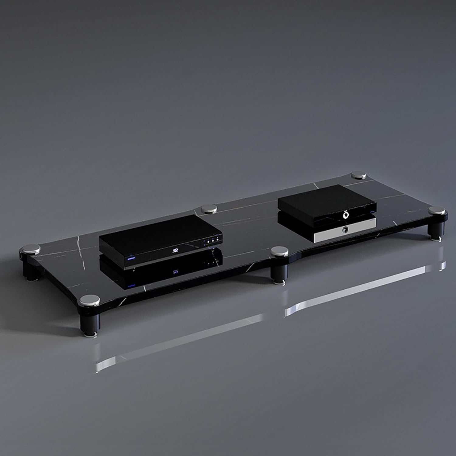 Multi-Color AV Media Stand - 4-Tier Audio Rack for CD Player