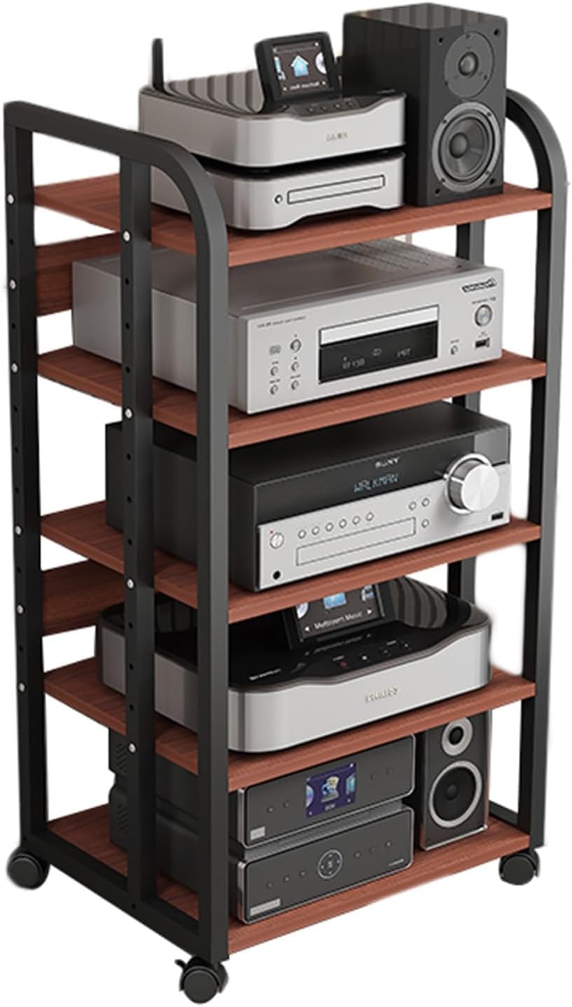 5-Tier AV Media Cabinet Stand Component Cabinet