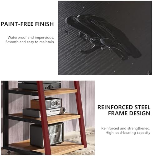 Natural 4-Tier AV Media Stand