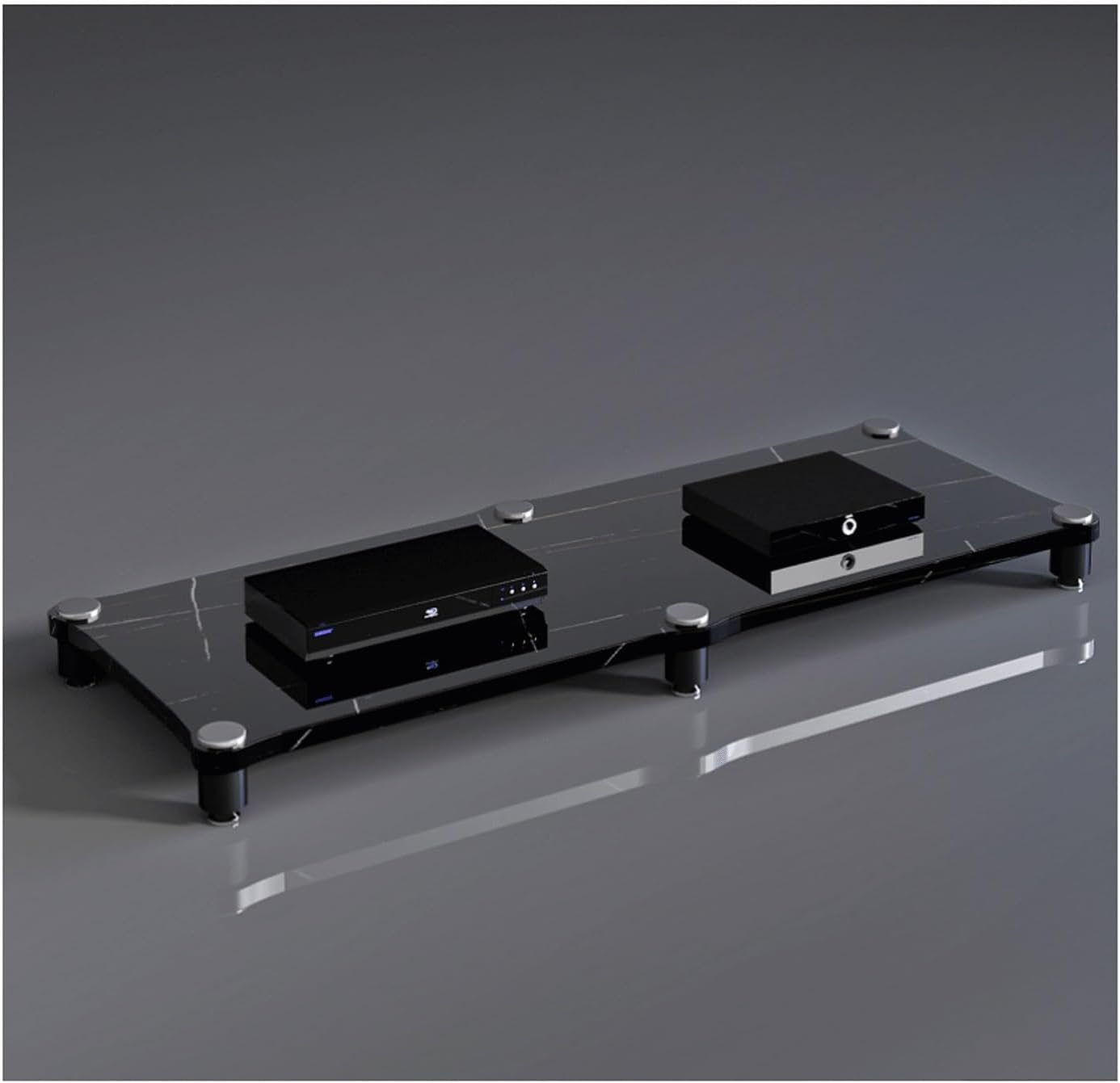 XMFBSY Medios AV Media Stand Home Theater Audio-Visual Rack Tower Shock-Absorbing Media Storage Cabinet for DVD CD Record Player Games Console Organizer(Multi-Colored