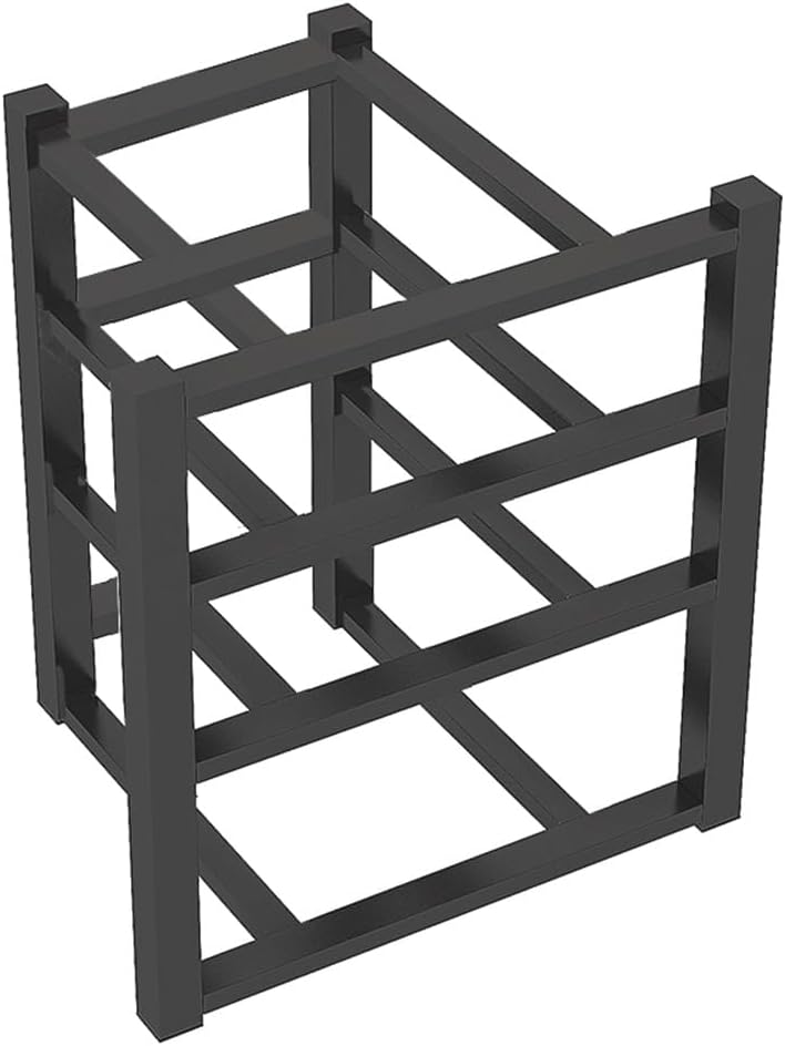 KGPGNYMYHA 4 Tier TV Rack Metal Frame AV Media Stand Rack Audio Tower Wooden Corner Entertainment Center Stereo System/Multimedia/Phono Rack(Brown