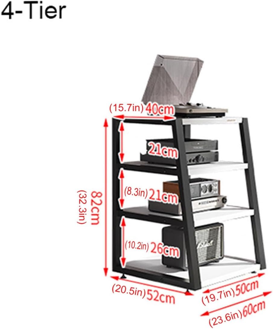WUHUQN 4 Tier Modern Audio-Video Media Stand