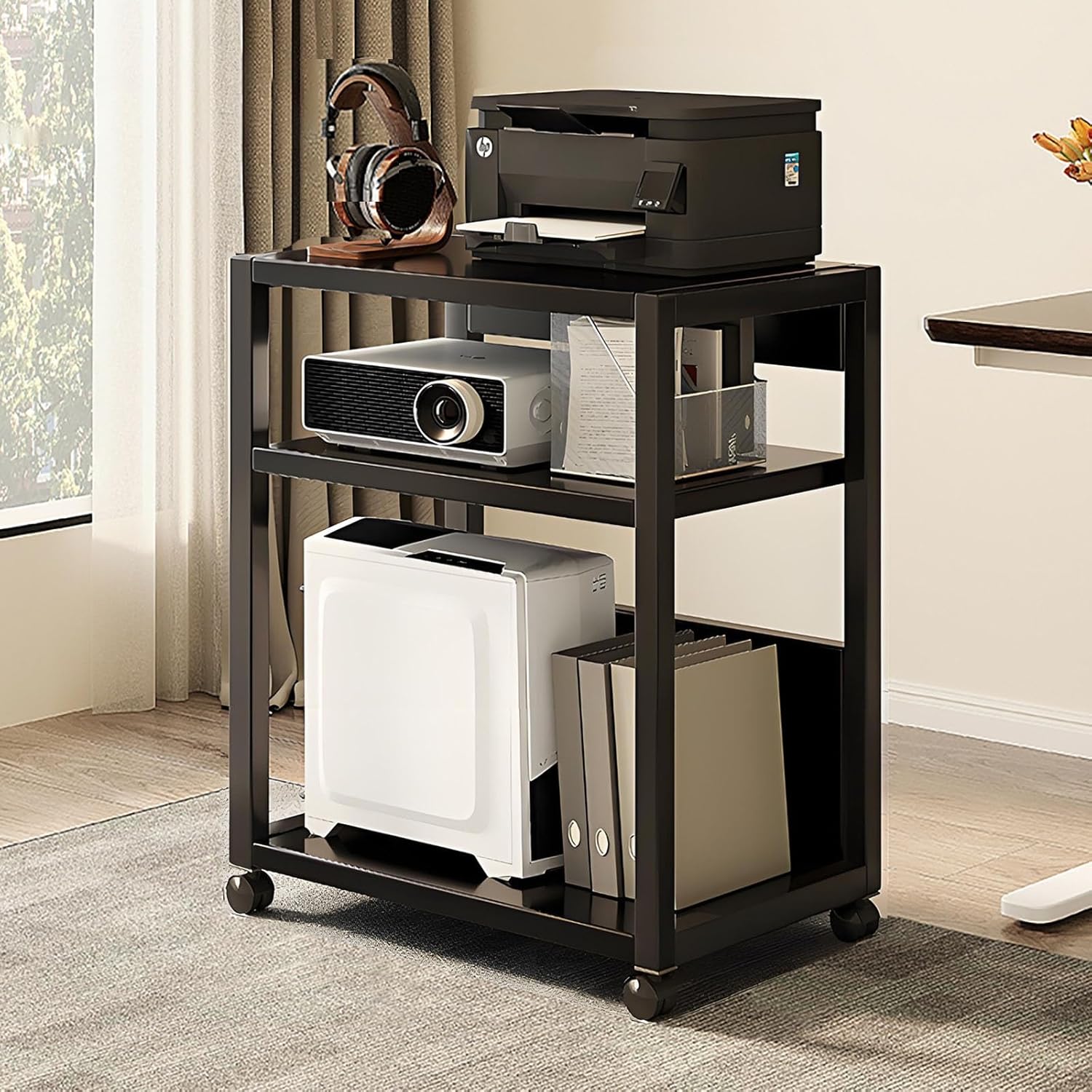 5-Tier Rolling Audio Stand