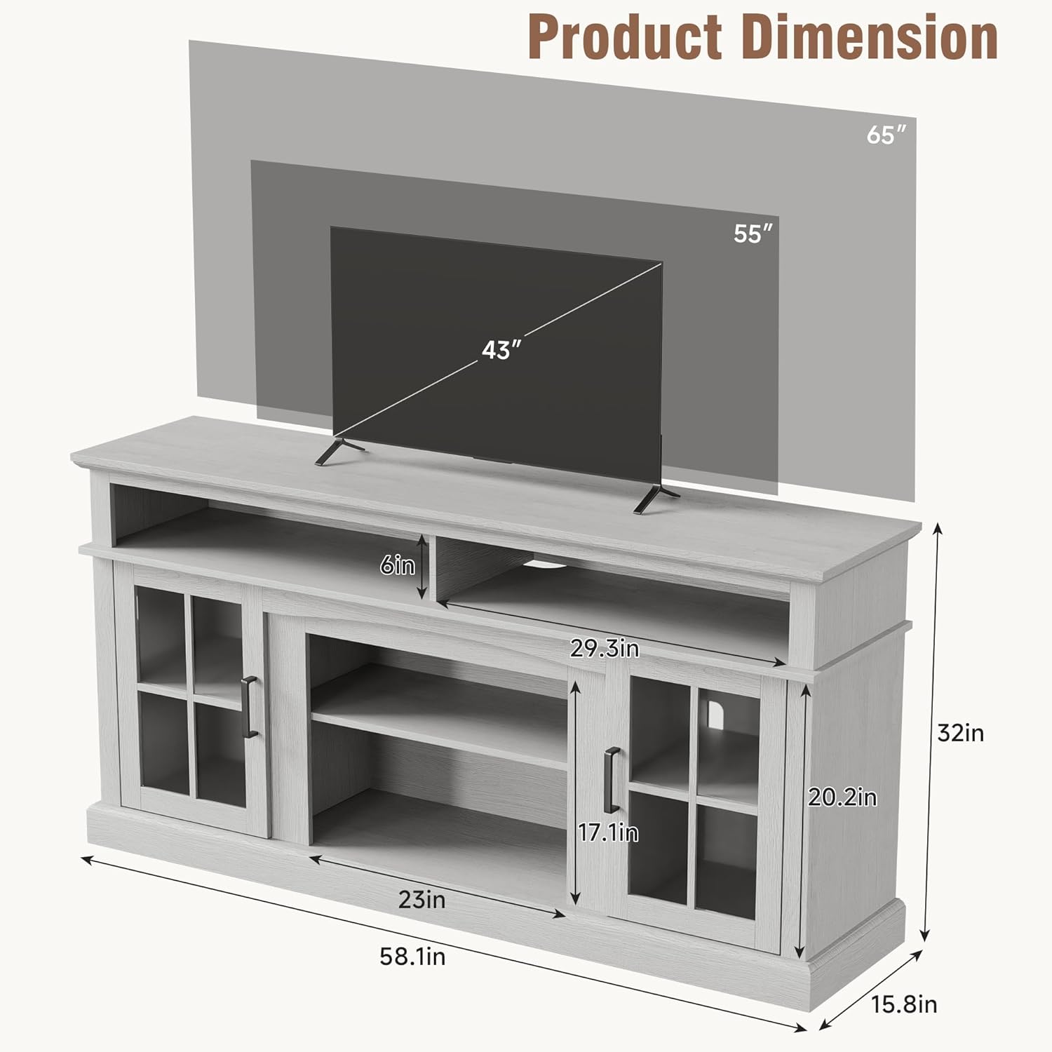 TRONLEE 58 inch TV Stand