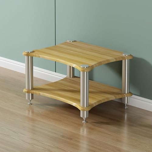 3-Tier AV Media Stand - Wooden Stereo Cabinet Audio Rack Tower for Home Office & Entertainment System