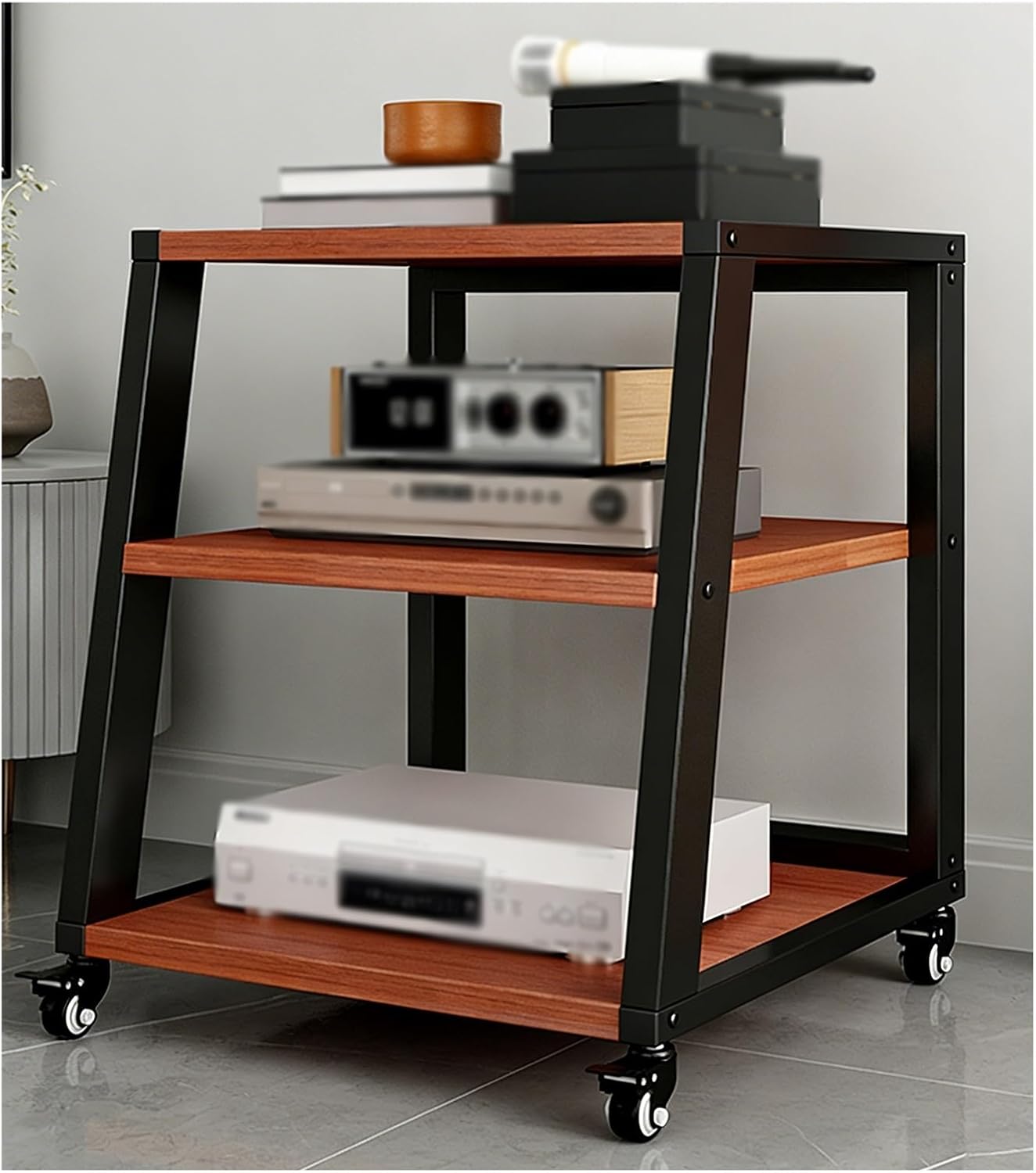 YLLFFLL Heavy Duty Stereo Rack System Cabinet with Casters