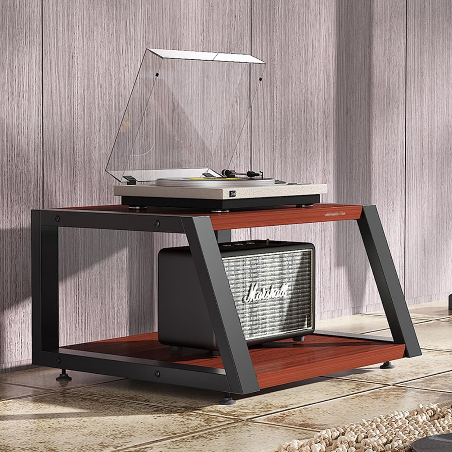 Desktop or Floor-Standing Audio Video Media Stand Entertainment Stereo Components Cabinet Audio Rack