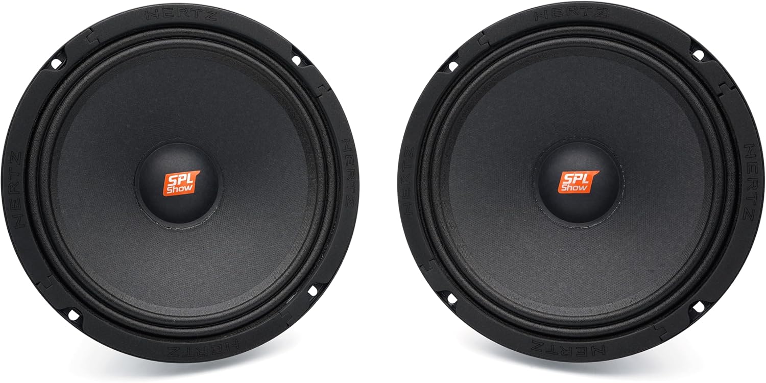 HERTZ SPL Show Series SV-2001 8 in. (200mm) SPL 4-Ohm Midrange Speakers (Pair)
