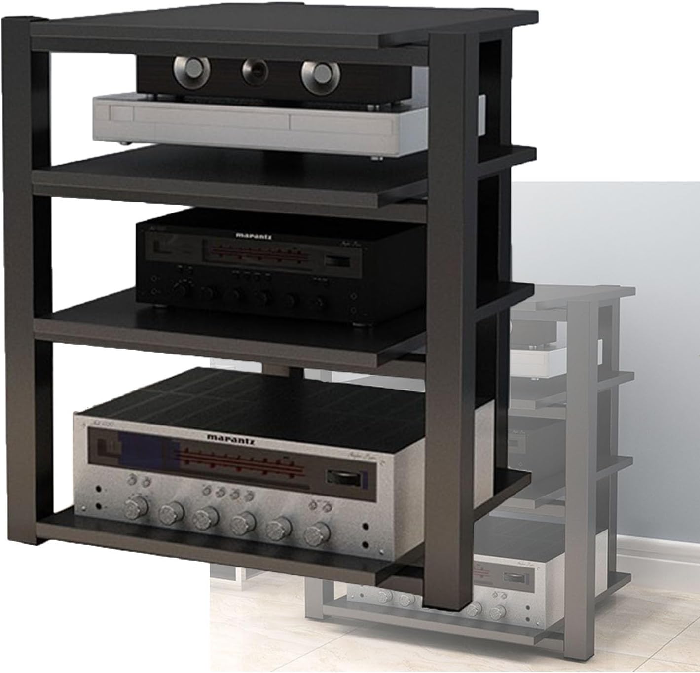 YLQFGUVWK Audio Video Media Stand with 4 Shelves