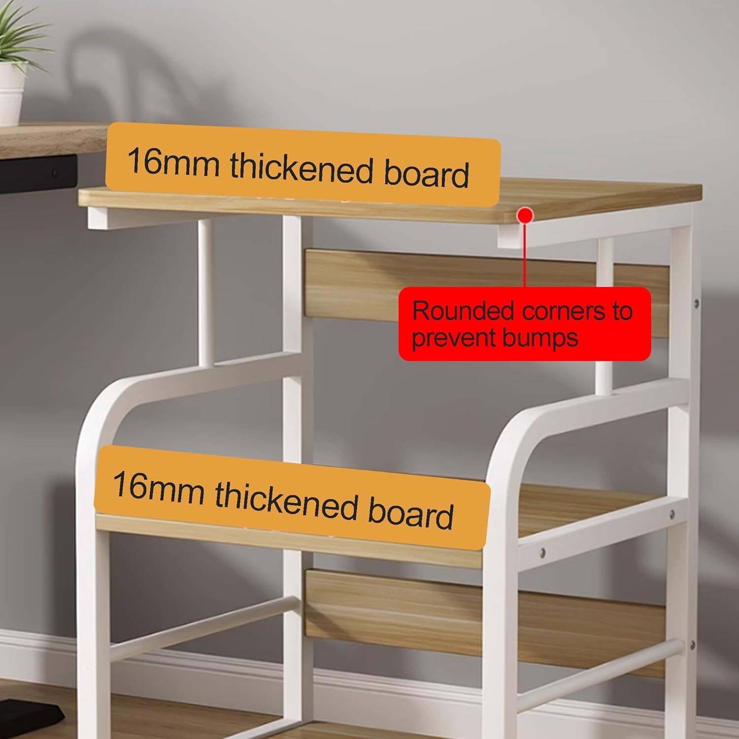 SRDCAIM AV Media Stand Multifunctional Audio-Video Shelving Printer Rack Stereo Stand Audio Tower Media Console Portable Large Stereo Cabinet for Office Bedroom Recording Room(White Yellow)