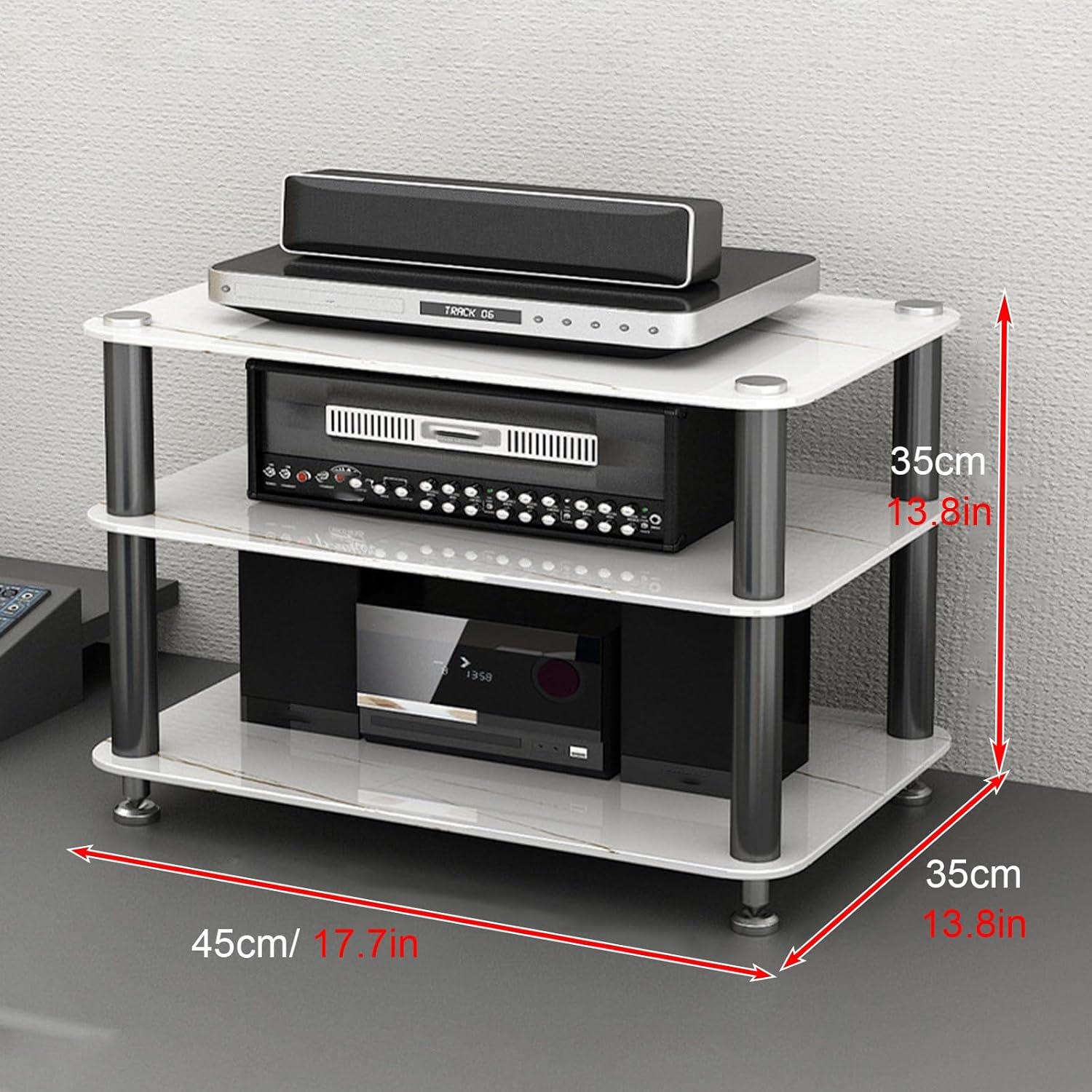 CHZDPP Media Storage Cabinet with Anti-Vibration Feet