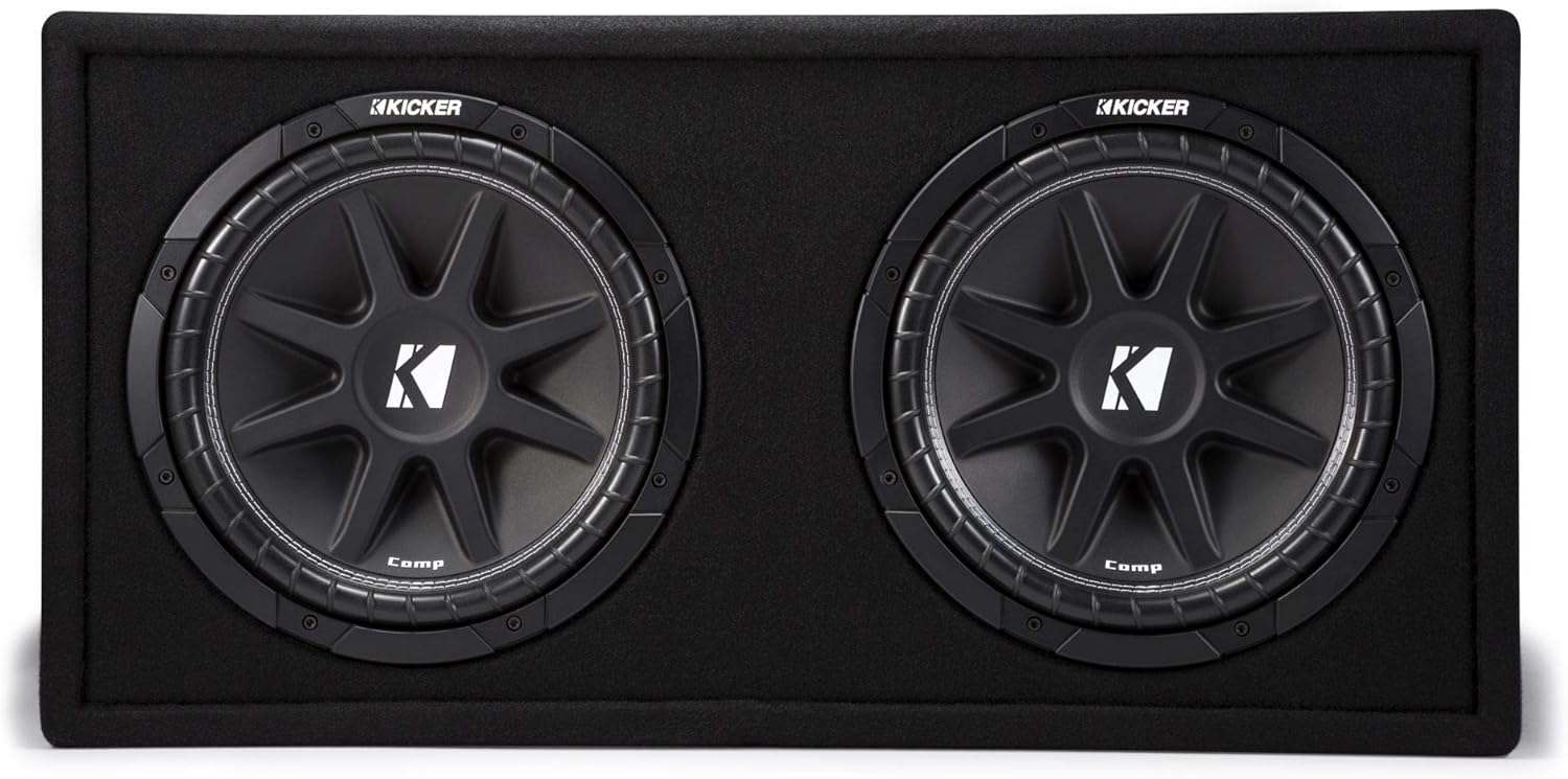 KICKER 43DC122 Dual Comp 12-inch Vented Subwoofer Enclosure 2-Ohm