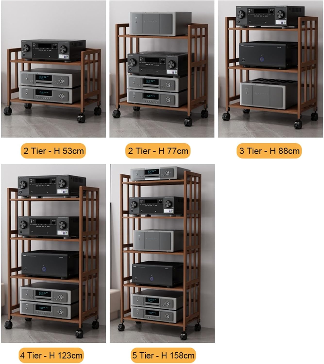 Home Stereo Racks and Stands on Wheels